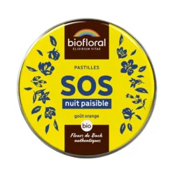 SOS nuit paisible goût orange Biofloral - boite de 165 pastilles