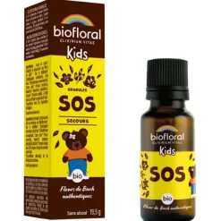 Sos secours enfant bio fleur de bach granules Biofloral - flacon de 19,5g
