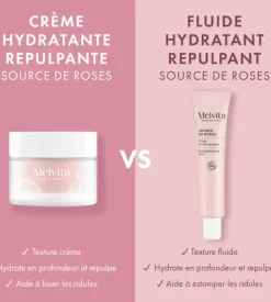 Source de roses fluide hydra-repulpant Melvita - tube de 40ml