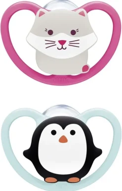 Space Sucettes silicone 6-18 mois NUK - lot de 2 sucettes