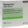 Spagulax sans sucre – poudre effervescente, 20 sachet-doses