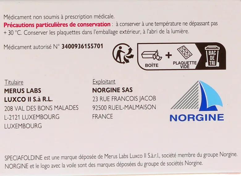 Spéciafoldine 0,4mg - 28 comprimés