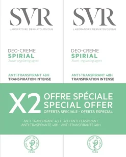 Spirial crème déodorant anti-transpirant intense 48h SVR