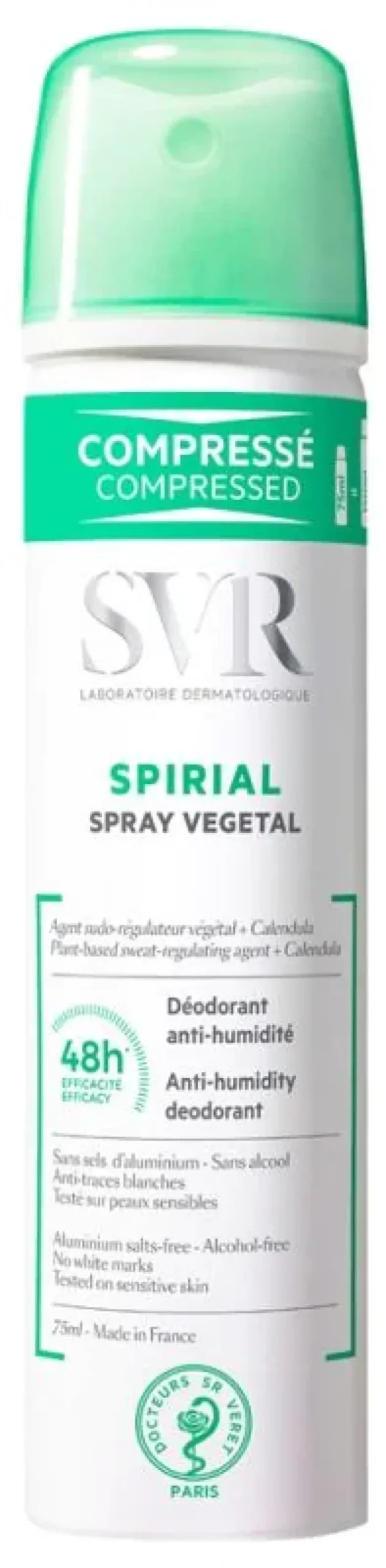 Spirial spray végétal déodorant anti-humidité 48h SVR