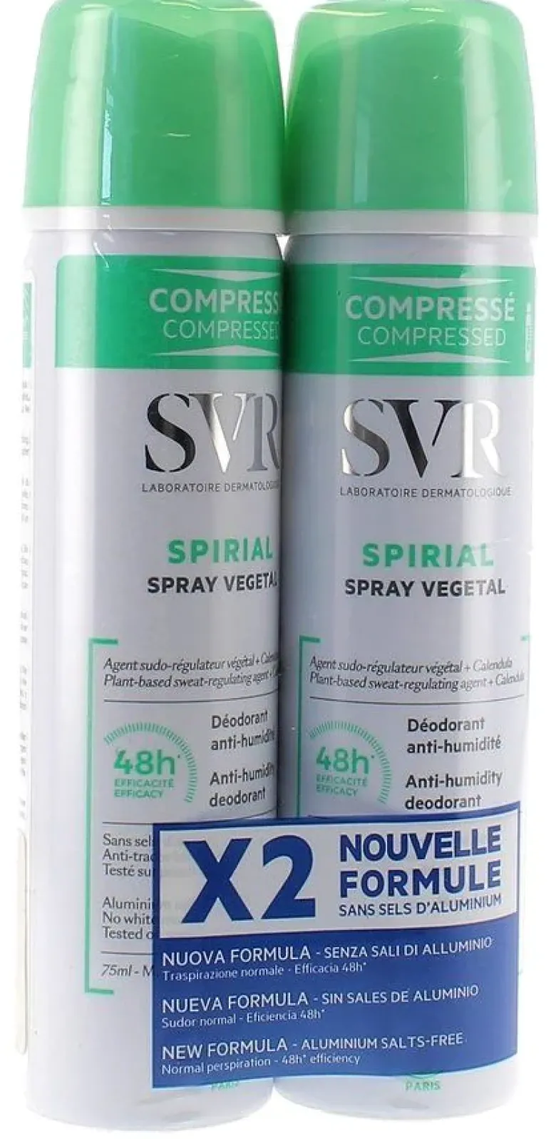 Spirial spray végétal déodorant anti-humidité 48h SVR
