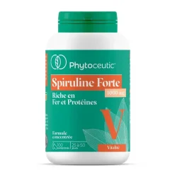 Spiruline forte 1000 mg Phytoceutic – 100 comprimés