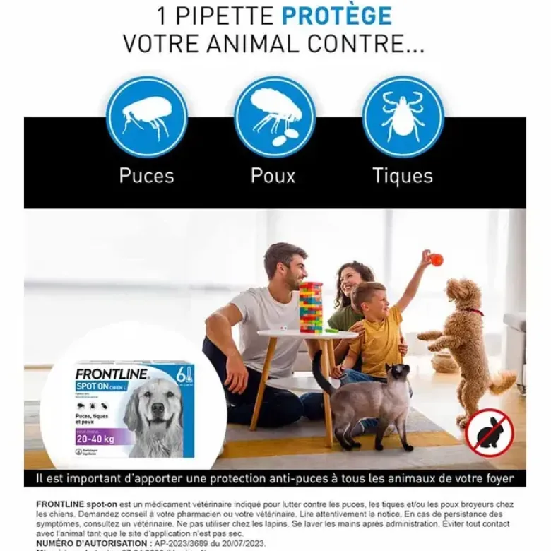 Spot On chien 20-40 kg Frontline
