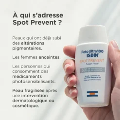 Spot Prevent prévention taches solaires SPF50+ Foto Ultra 100 Isdin - flacon de 50ml