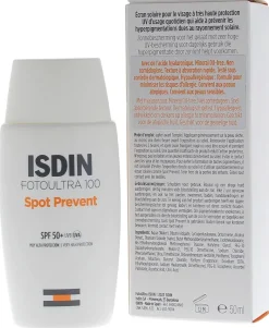 Spot Prevent prévention taches solaires SPF50+ Foto Ultra 100 Isdin - flacon de 50ml