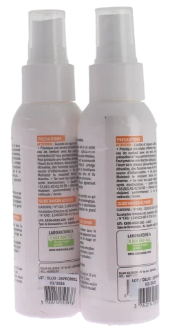 Spray anti-moustique lotion famille zones infestées Manouka - lot de 2 spray de 75ml -35% sur le 2ème