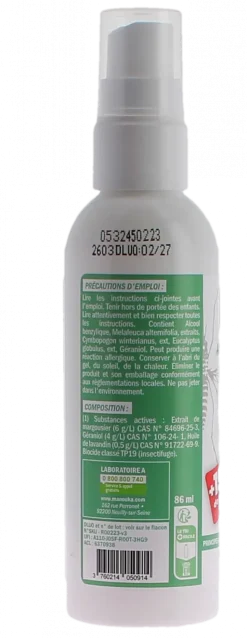 Spray anti moustique naturel Manouka - spray de 86ml