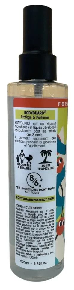 Spray anti-moustiques et tiques spécial bébé Bodyguard - spray de 200ml