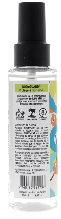 Spray anti-moustiques parfumé spécial bébé Bodyguard - spray de 100ml