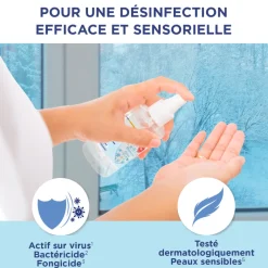 Spray anti-viral désinfectant mains & surfaces moment givré Baccide - spray de 100ml