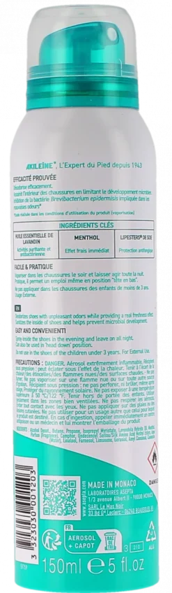 Spray aseptisant déo-chaussures Akileïne - spray de 150 ml