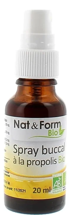 Spray buccal à la propolis BIO Nat & Form - spray de 20 ml
