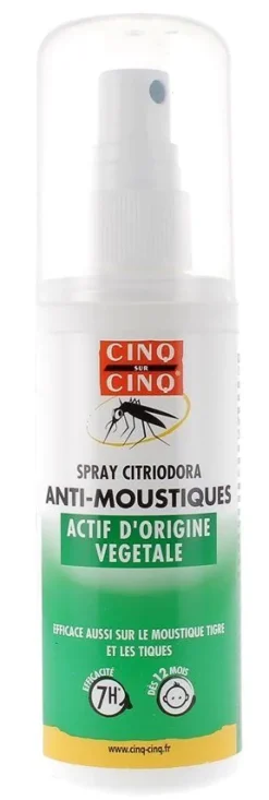 Spray Citriodora anti-moustiques Cinq sur Cinq