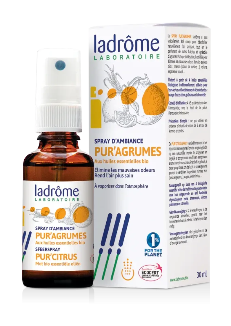 Spray d'ambiance pur'agrumes Ladrôme - spray de 30ml