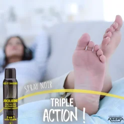 Spray 3 en 1 pieds et chaussures Akileïne – 150 ml