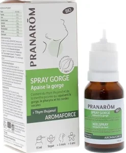 Spray gorge apaisant bio Pranarôm - spray de 15 ml