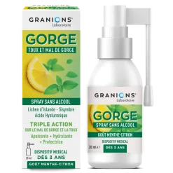 Spray gorge toux et mal de gorge Granions - flacon de 20ml