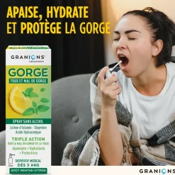 Spray gorge toux et mal de gorge Granions - flacon de 20ml