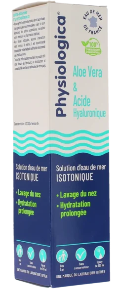 Spray isotonique eau de mer aloe vera & acide hyaluronique Gifrer - spray de 120ml