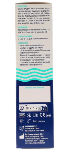 Spray isotonique eau de mer aloe vera & acide hyaluronique Gifrer - spray de 120ml