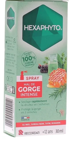 Spray mal de gorge intense Hexaphyto - spray de 30ml