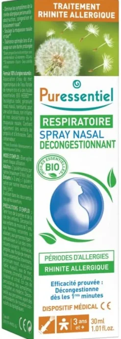 Spray nasal décongestionnant aux huiles essentielles bio Puressentiel