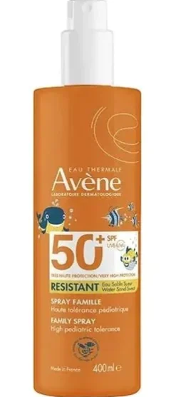 Spray solaire famille résistant SPF50+ Avène - spray de 400ml