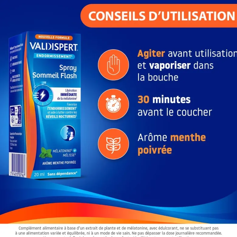 Spray sommeil flash Valdispert - spray de 20ml