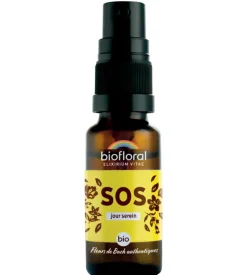 Spray SOS jour serein fleurs de bach authentiques Biofloral - flacon de 20ml
