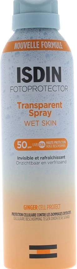 Spray transparent Wet Skin Fotoprotector Isdin - spray de 250ml