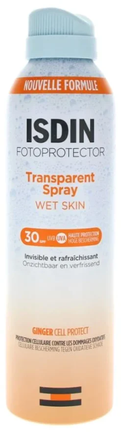 Spray transparent Wet Skin Fotoprotector Isdin - spray de 250ml