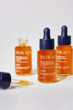 Sérum bonne mine vitamine C et acide glycolique Horace - flacon-pipette de 30ml