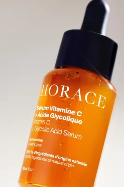 Sérum bonne mine vitamine C et acide glycolique Horace - flacon-pipette de 30ml