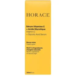 Sérum bonne mine vitamine C et acide glycolique Horace - flacon-pipette de 30ml