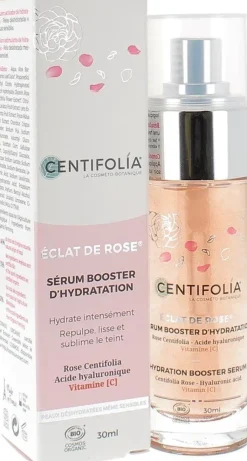 Sérum booster d'hydratation éclat de rose Centifolia - flacon de 30 ml