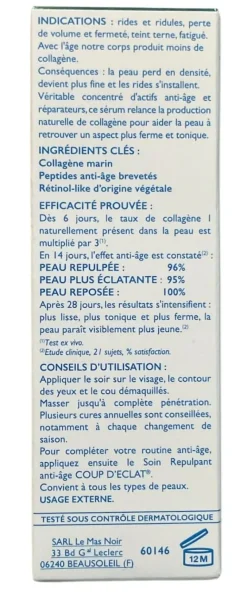 Sérum collagène+ marin anti-âge de nuit Coup d'éclat - flacon-pipette de 30ml