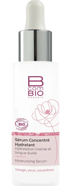 Sérum concentré hydratant visage et yeux BcomBIO - flacon de 30 ml