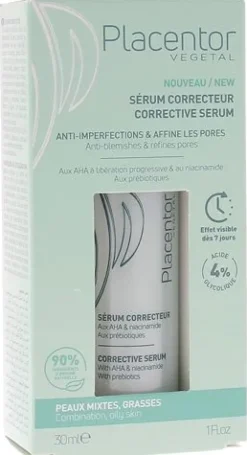 Sérum correcteur peaux mixtes à grasses Placentor végétal - flacon de 30ml