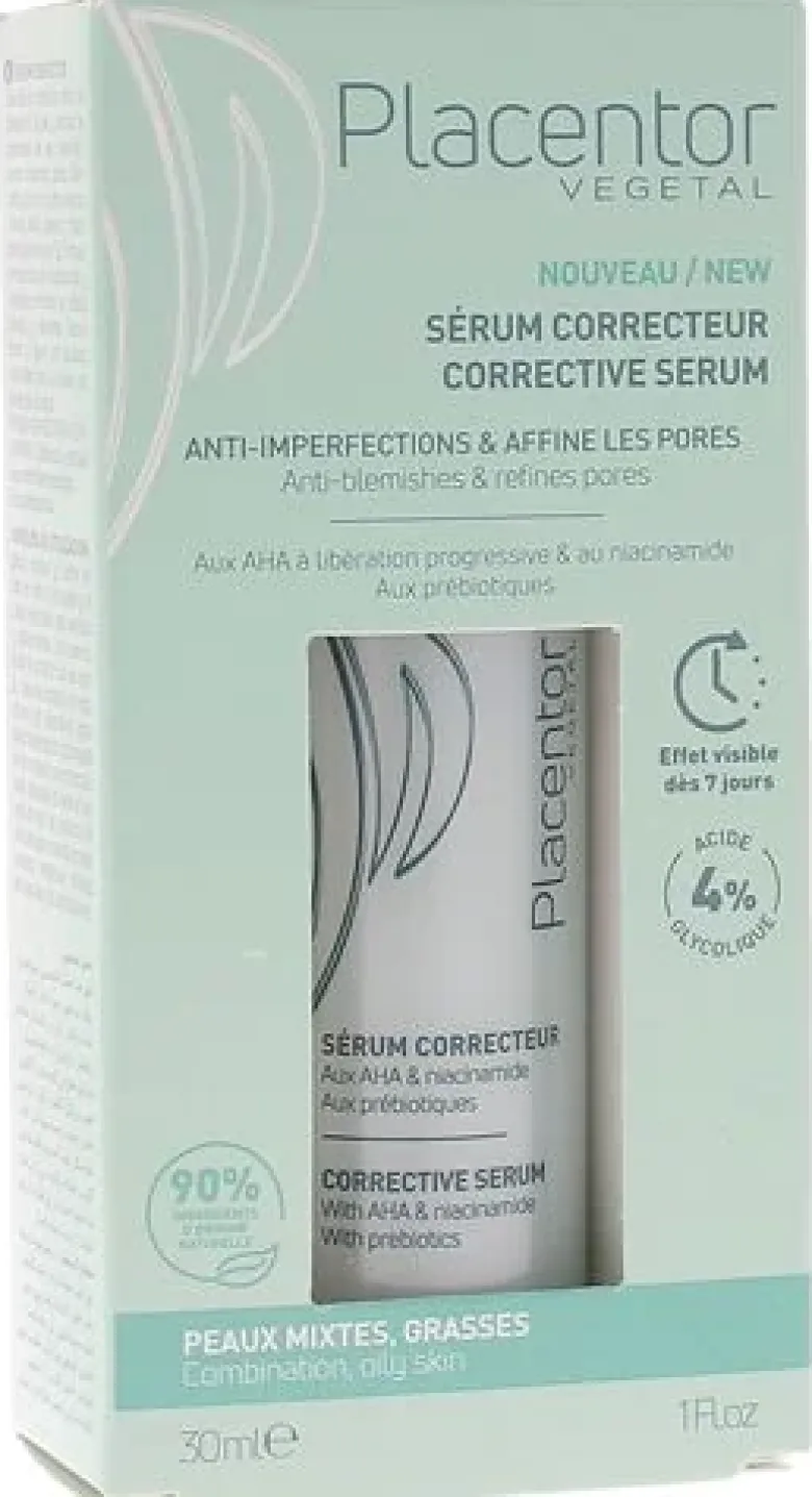 Sérum correcteur peaux mixtes à grasses Placentor végétal - flacon de 30ml