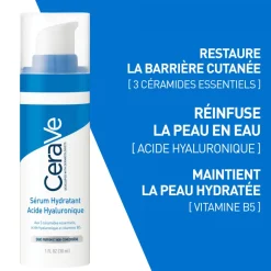 Sérum hydratant acide hyaluronique CeraVe - flacon-pompe de 30ml