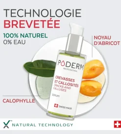 Sérum pieds crevasses et callosités Poderm - flacon-pompe de 75ml