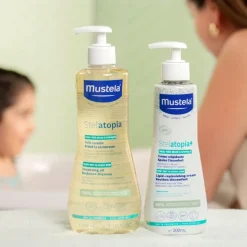 Stelatopia Huile lavante bébé-enfant Mustela - flacon-pompe de 500 ml