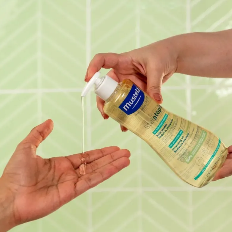 Stelatopia Huile lavante bébé-enfant Mustela - flacon-pompe de 500 ml