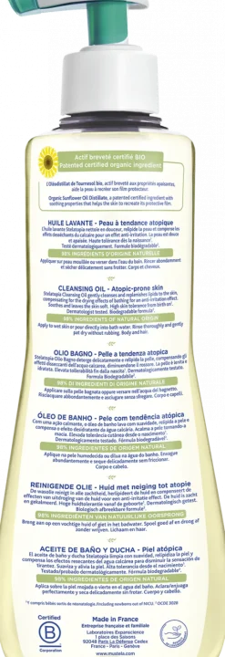 Stelatopia Huile lavante bébé-enfant Mustela - flacon-pompe de 500 ml