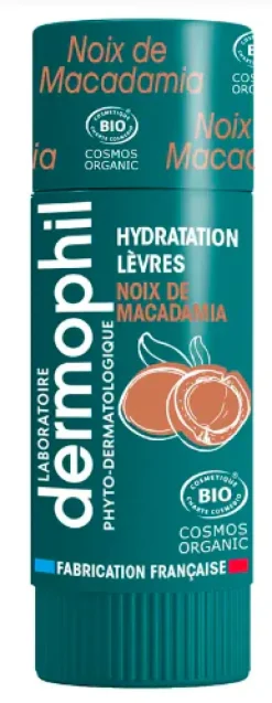 Stick à lèvres noix de macadamia bio Dermophil Indien - stick de 4 g