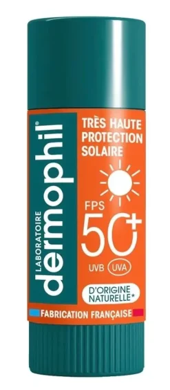 Stick à lèvres protection solaire SPF50+ Dermophil Indien - stick 4g
